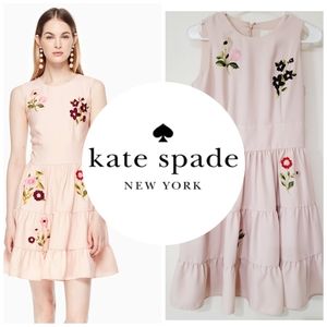 Kate Spade light pink floral embroidered dress